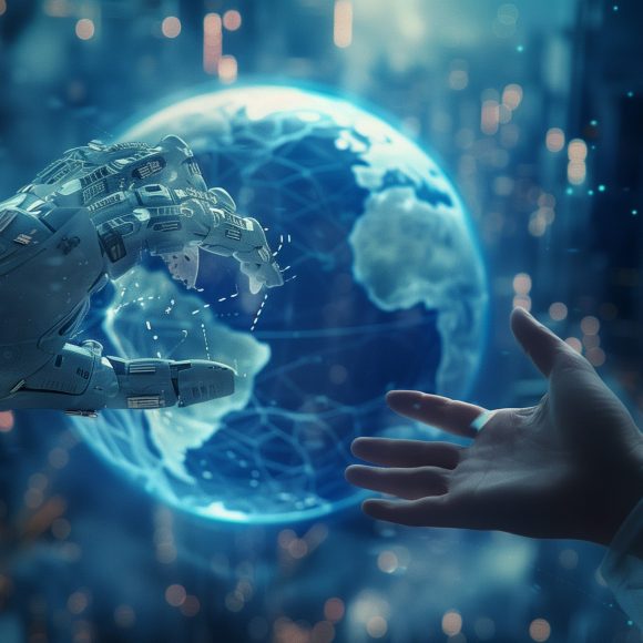 one_human_hand_and_one_robot_hand_reaching_towards_AI