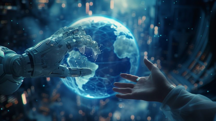 one_human_hand_and_one_robot_hand_reaching_towards_AI
