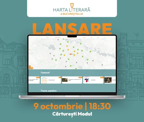 Se lansează Harta Literară, proiectul care pune cărțile pe harta interactivă a orașului! Harta-Literara